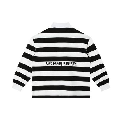 Unisex Stripe Polo Shirt