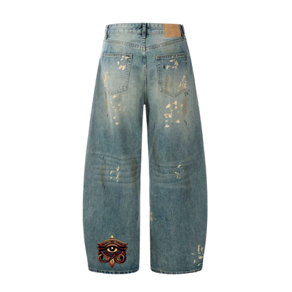 Hand-Painted Loose Streetwear Jeans