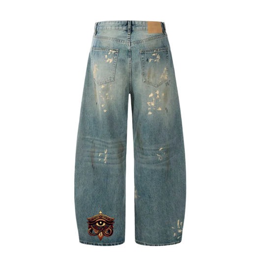 Hand-Painted Loose Streetwear Jeans