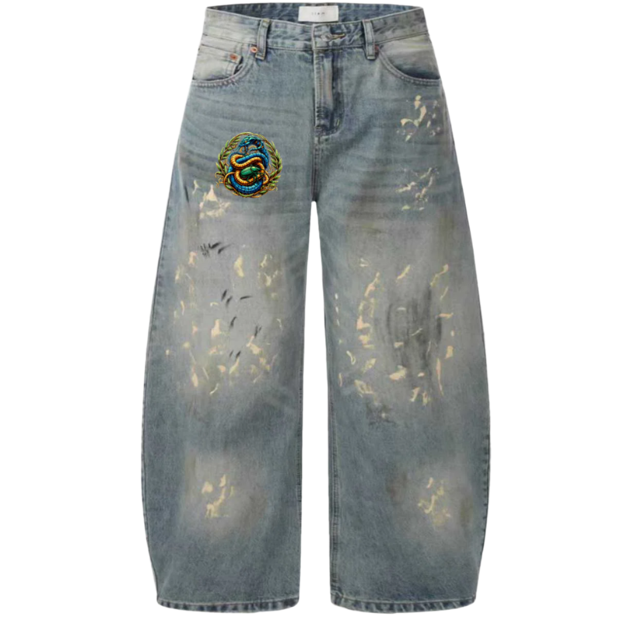 Hand-Painted Loose Streetwear Jeans