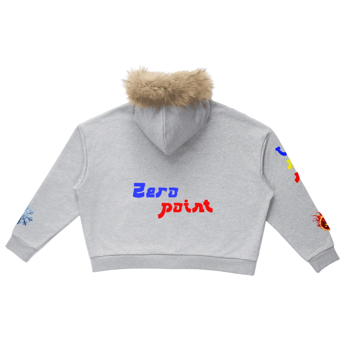 Unisex Fur-Trim Zip-Up Hoodie