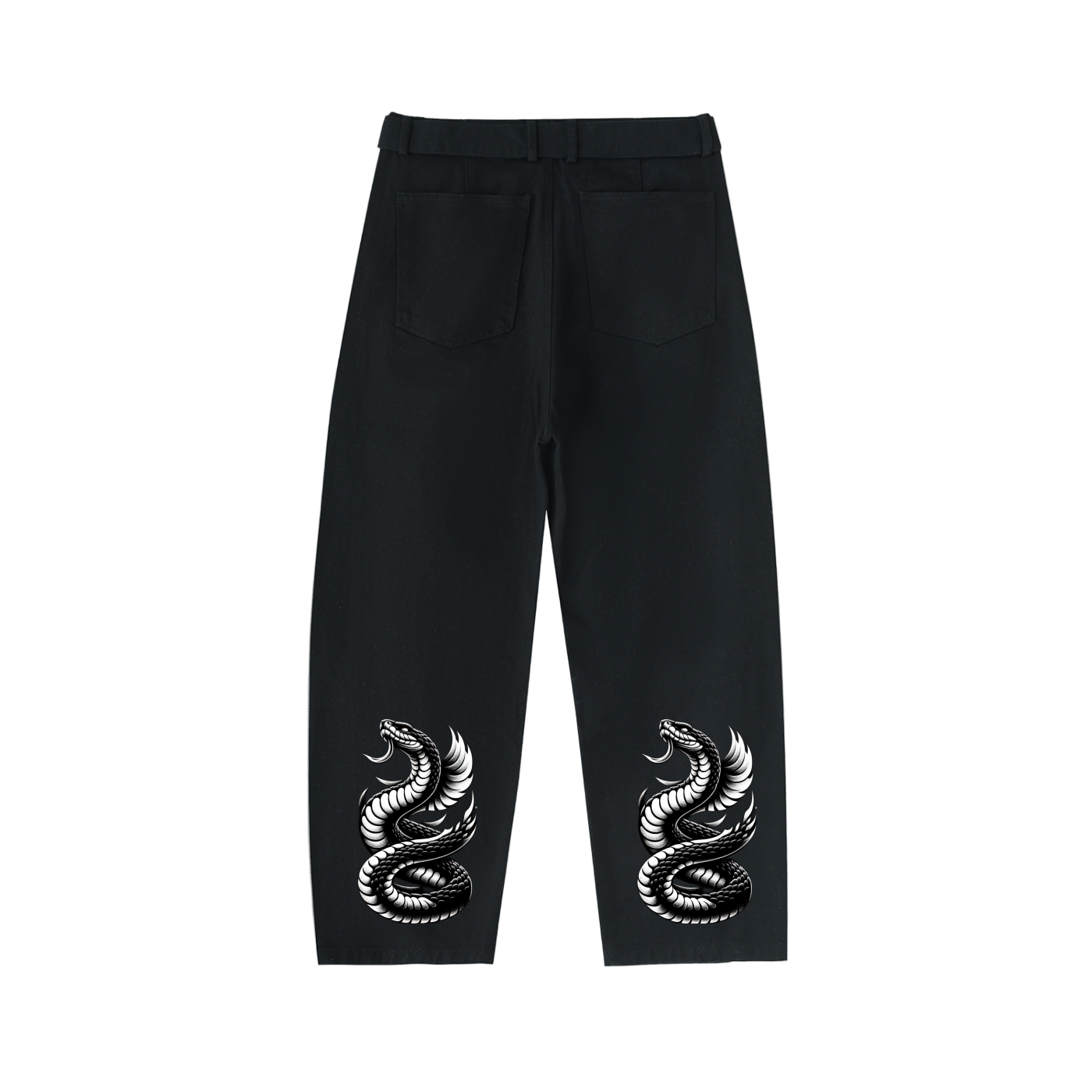 Unisex Belted Curved-Blade Pants