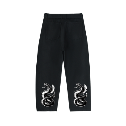 Unisex Belted Curved-Blade Pants