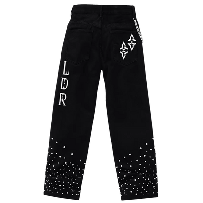 Unisex Rhinestone Jeans