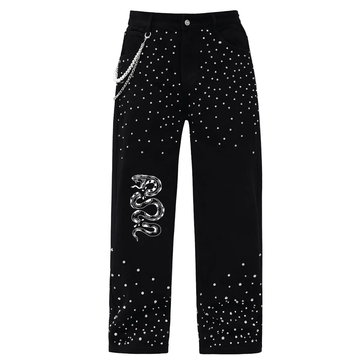 Unisex Rhinestone Jeans