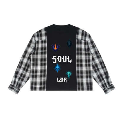Unisex Plaid Long Sleeve T-Shirt