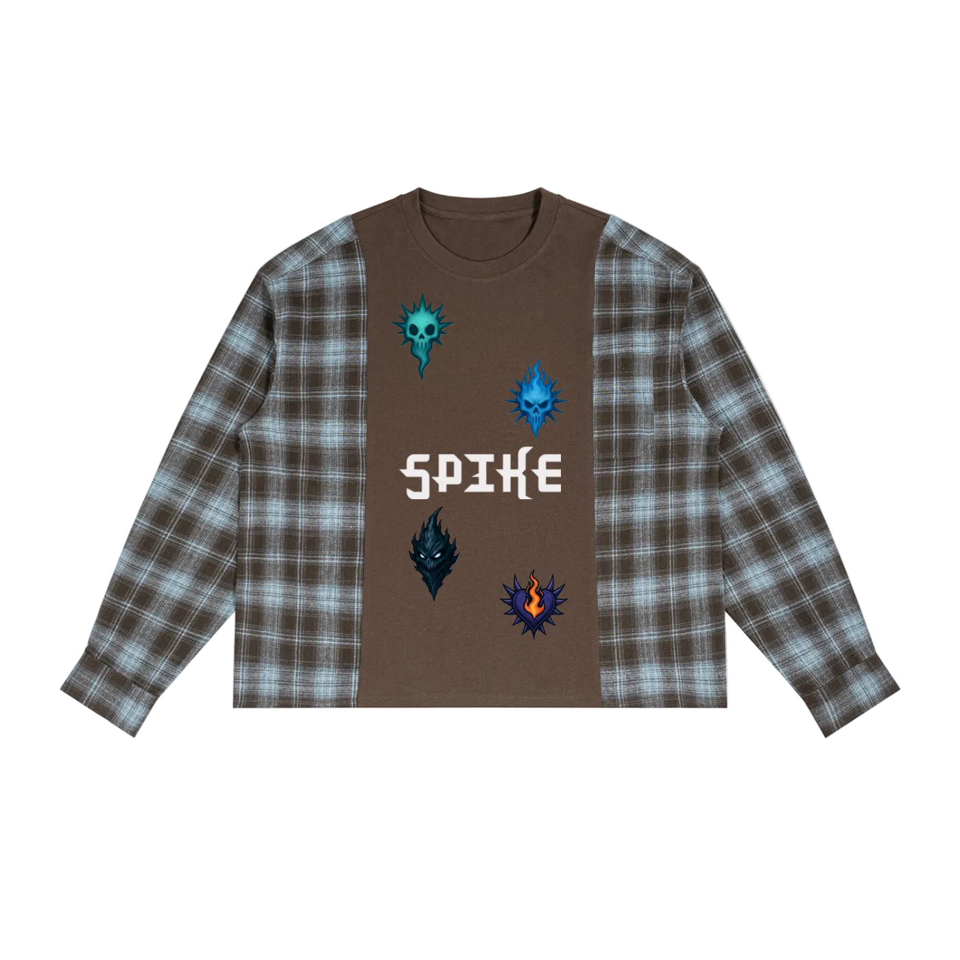 Unisex Plaid Long Sleeve T-Shirt