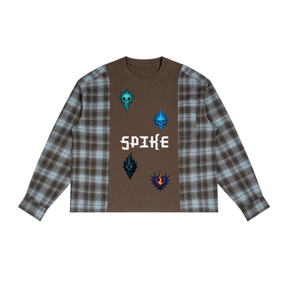 Unisex Plaid Long Sleeve T-Shirt