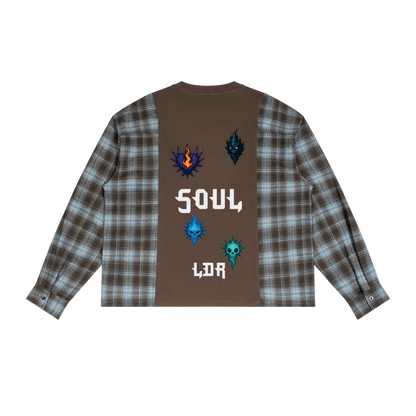 Unisex Plaid Long Sleeve T-Shirt