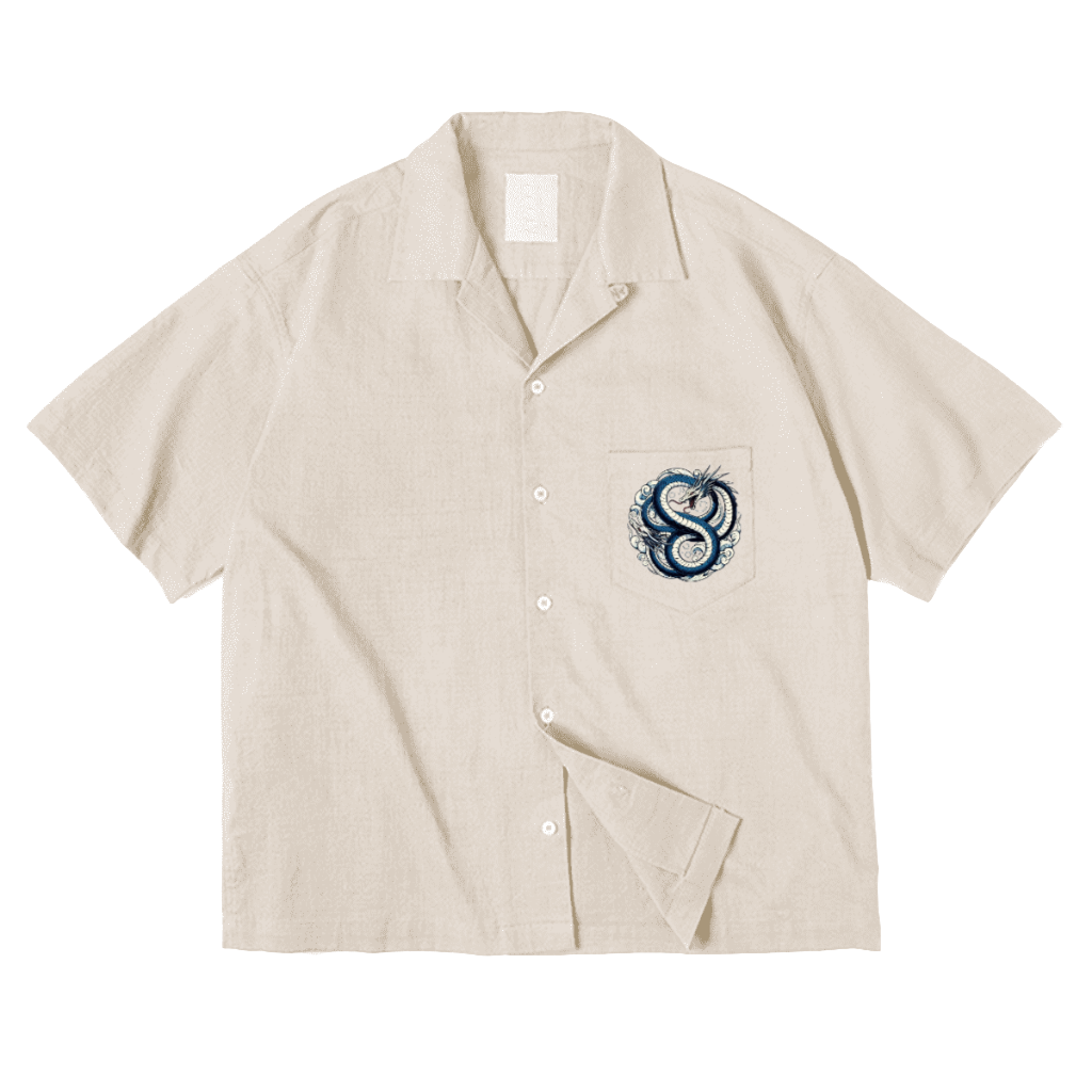 Cuban Collar Short-sleeve Shirt