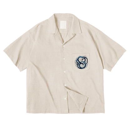 Cuban Collar Short-sleeve Shirt