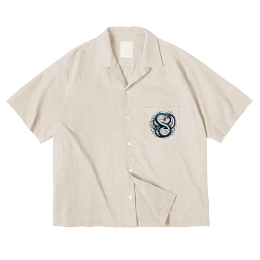 Cuban Collar Short-sleeve Shirt