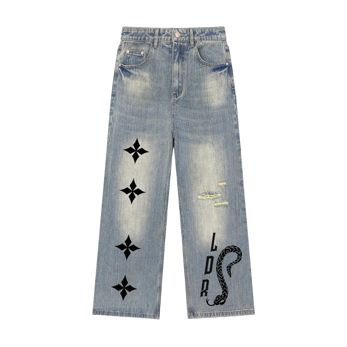 Unisex Denim Jeans – Life-Death-Rebirth