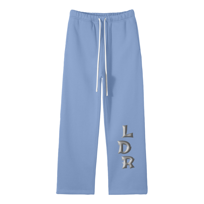 Streetwear Unisex Solid Color Fleece Straight Leg Pants