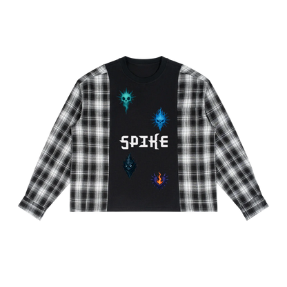 Unisex Plaid Long Sleeve T-Shirt