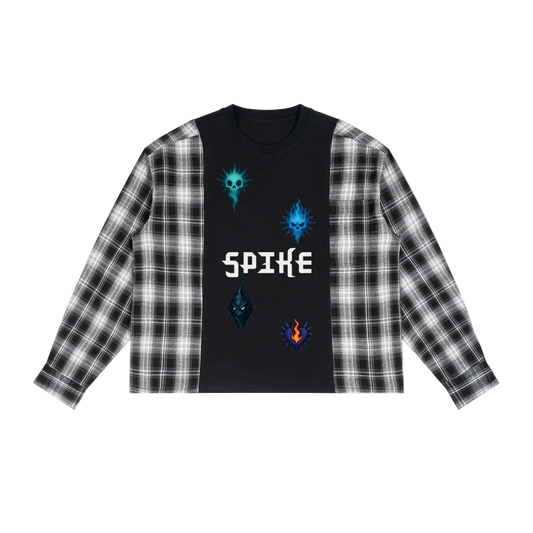 Unisex Plaid Long Sleeve T-Shirt