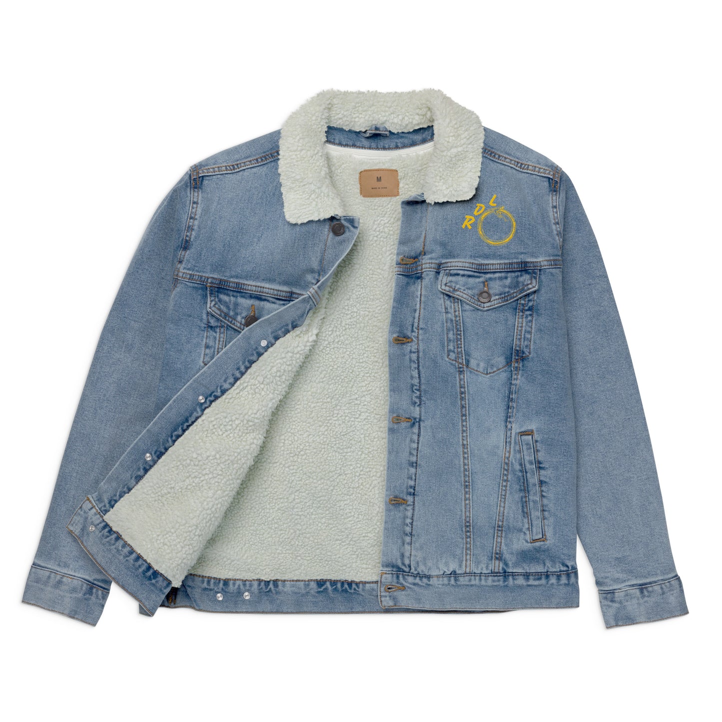 Unisex denim sherpa jacket